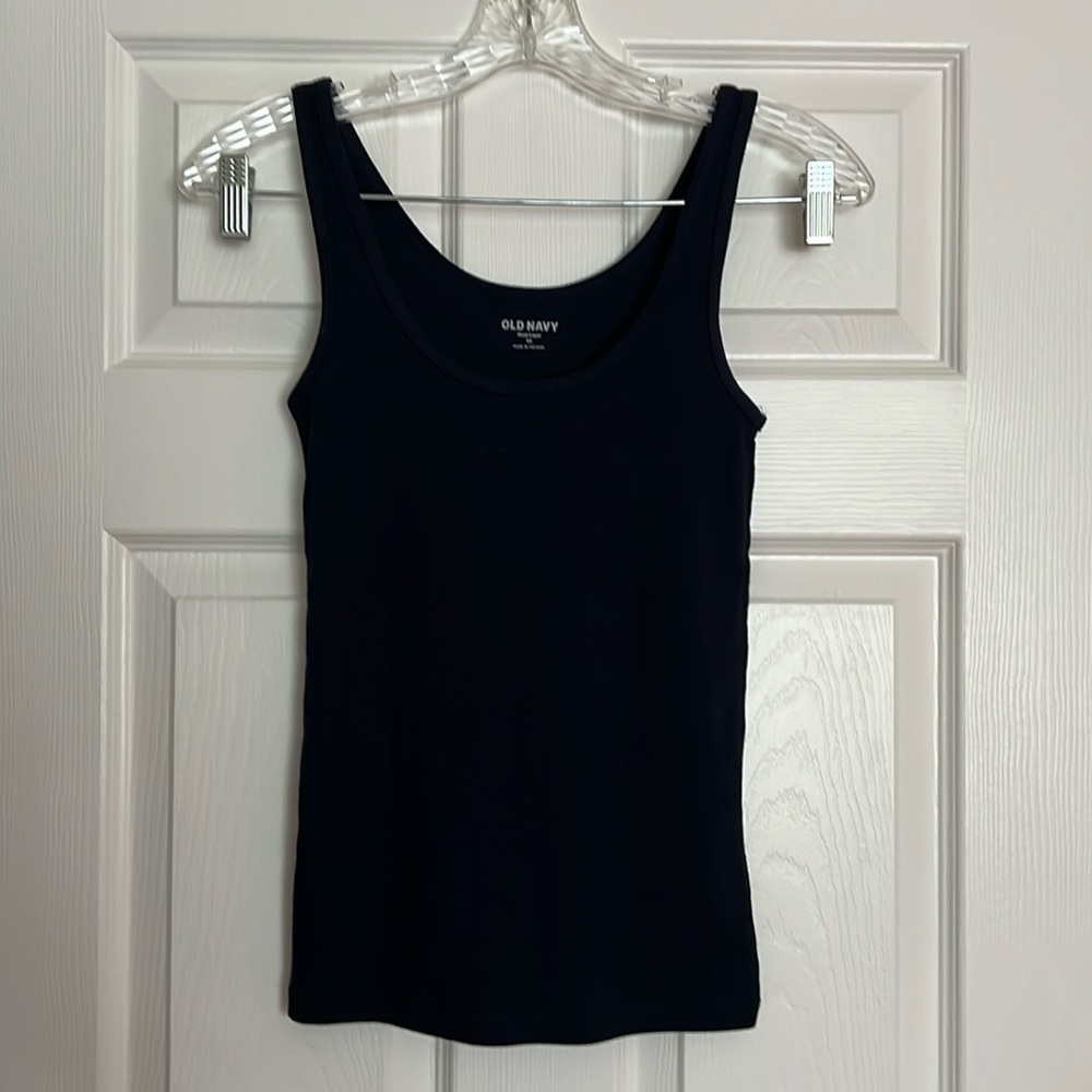 Old Navy Navy Ribbed Tank Top XS